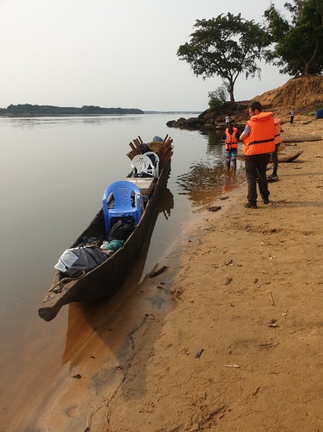 Boat on Ubangui river